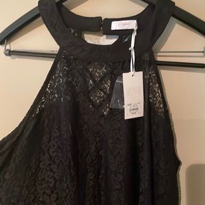 Black Lace Mini Dress